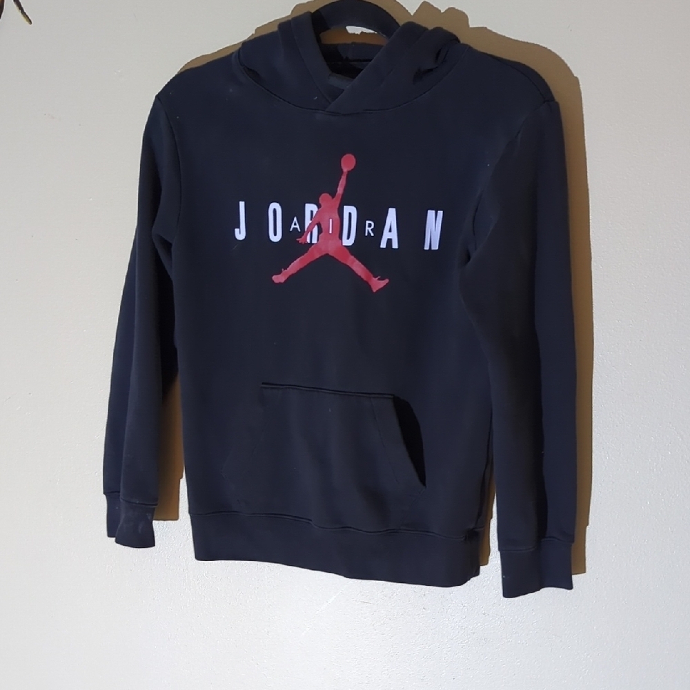 Jordan Black Hoodie with Red and White Logo - Picture 3 of 8